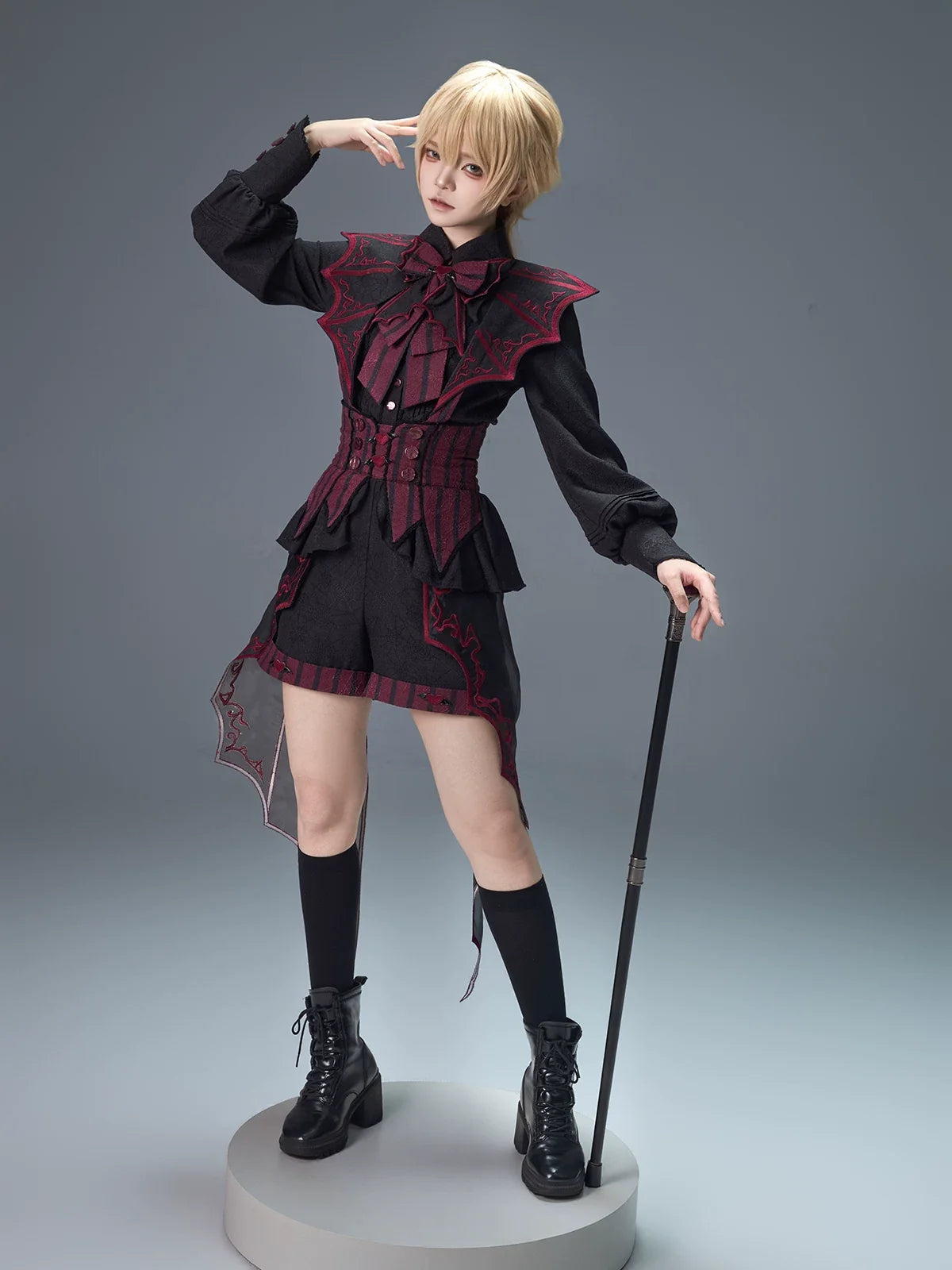 Devils Convention Gothic Ouji Blouse and Suspender Shorts Set - image 9