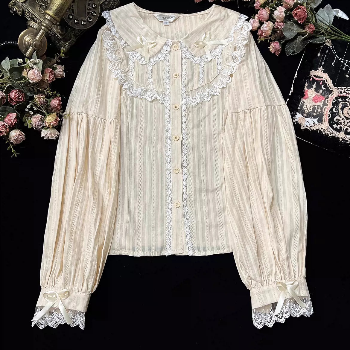 Summer Short Sleeve Cotton Lolita Blouse - image 27