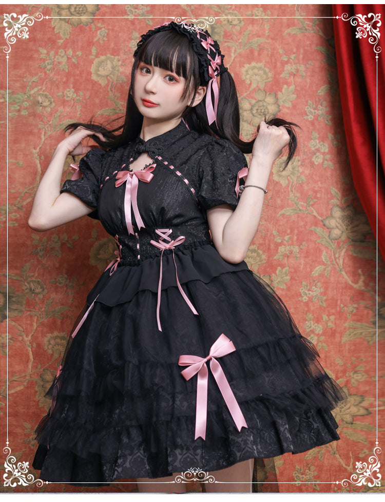 Kawaii Lolita OP Dress Short Sleeve - image 1