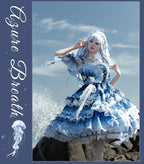 Blue Breath Jellyfish - Classic Lolita JSK Dress, Side Zipper - image 25