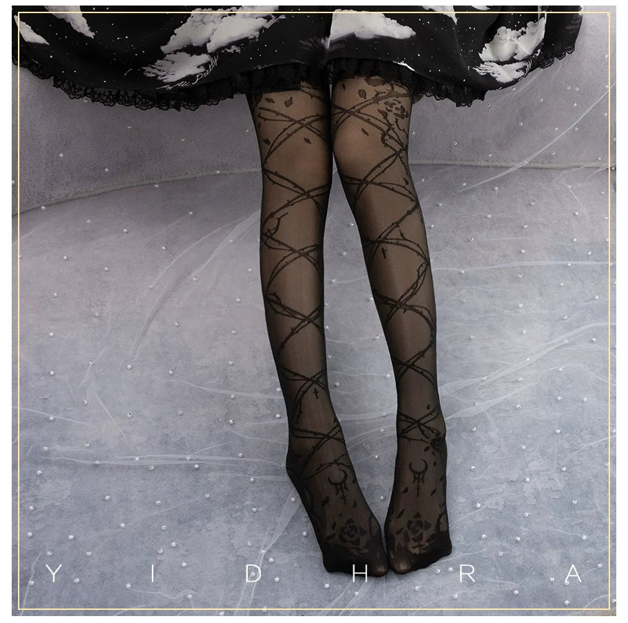 Glass Yarn Gothic Lolita Tights Collection - image 7