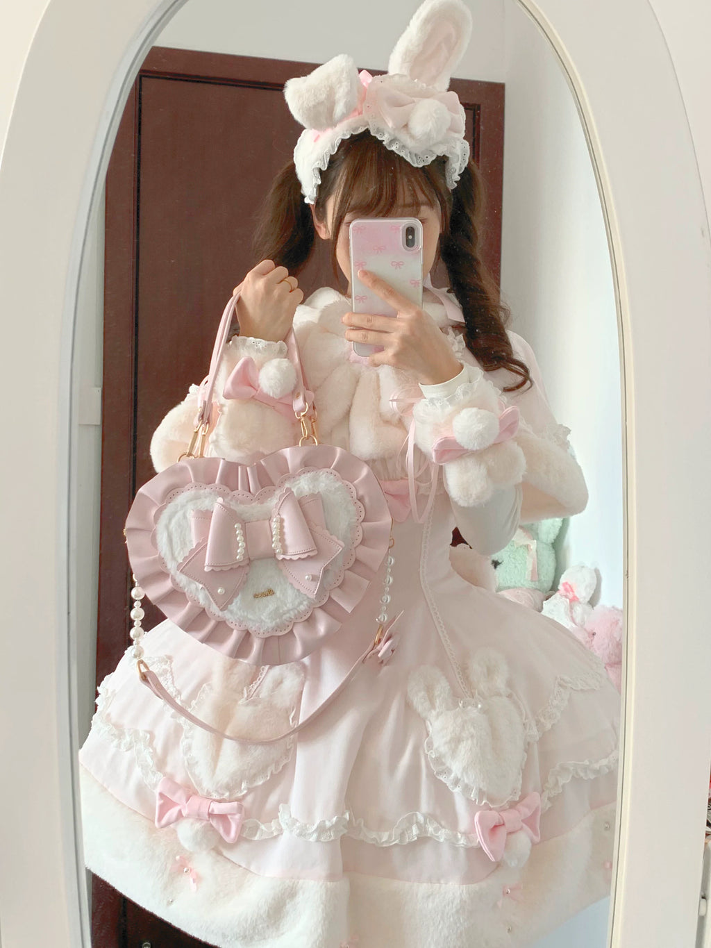 Small Gift Box - Sweet Lolita Heart Handbag, Bow Accent - image 14