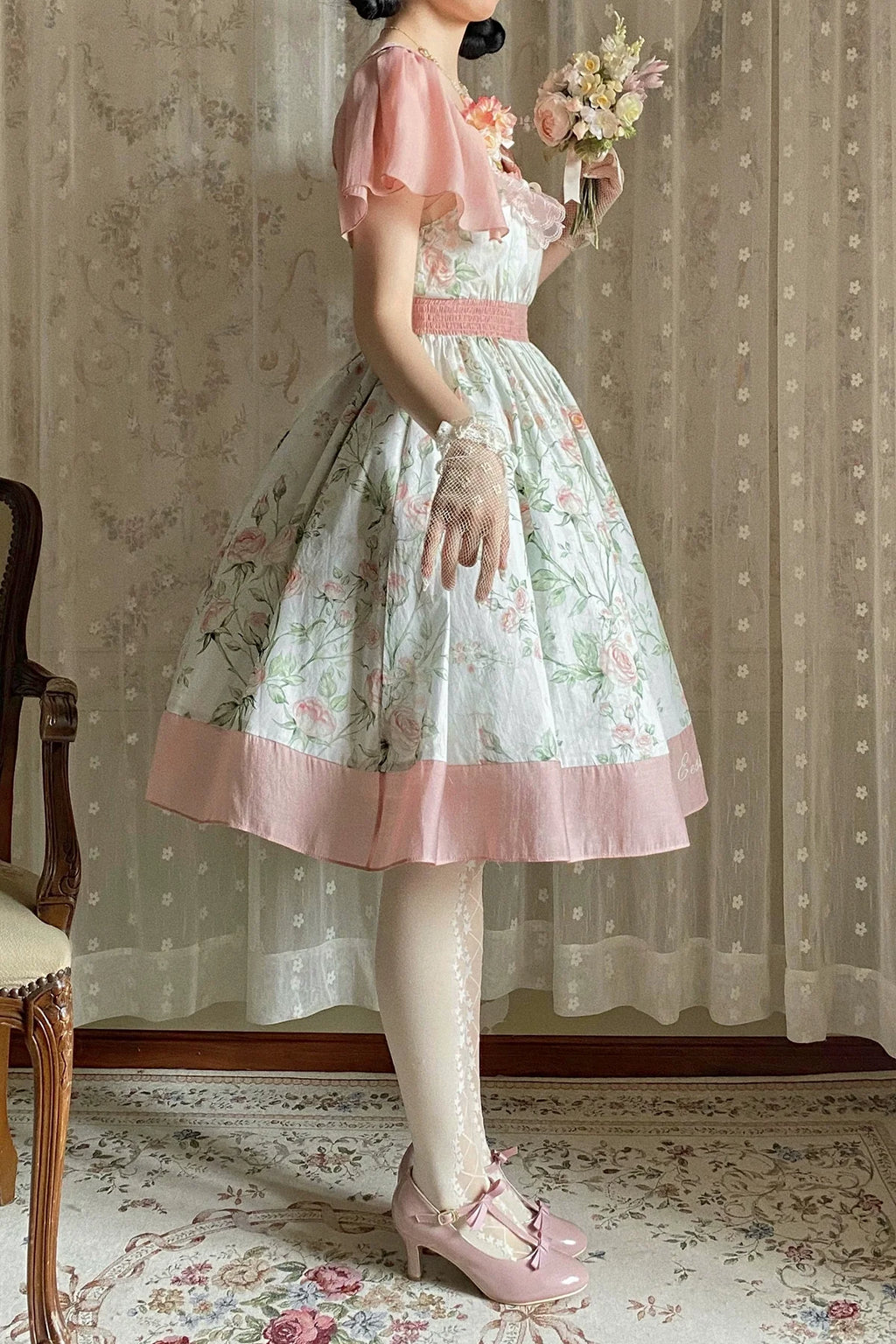 The Rose Dowry - Daily Cotton Lolita OP Dress V-neck Dress - image 15