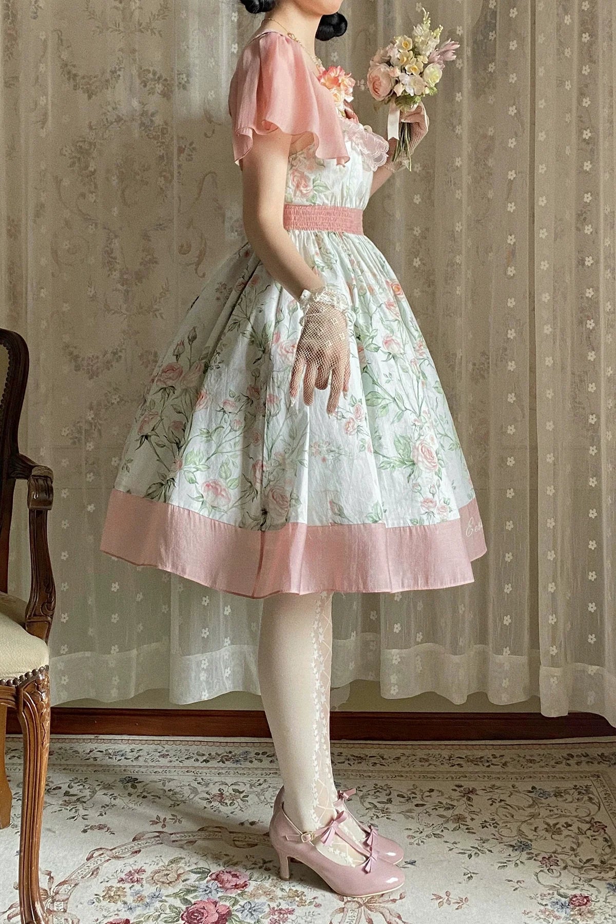 The Rose Dowry - Daily Cotton Lolita OP Dress V-neck Dress - image 15