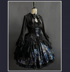Night Traveler - Classic Gothic Lolita Dress with Stained Glass Window Print - image 12