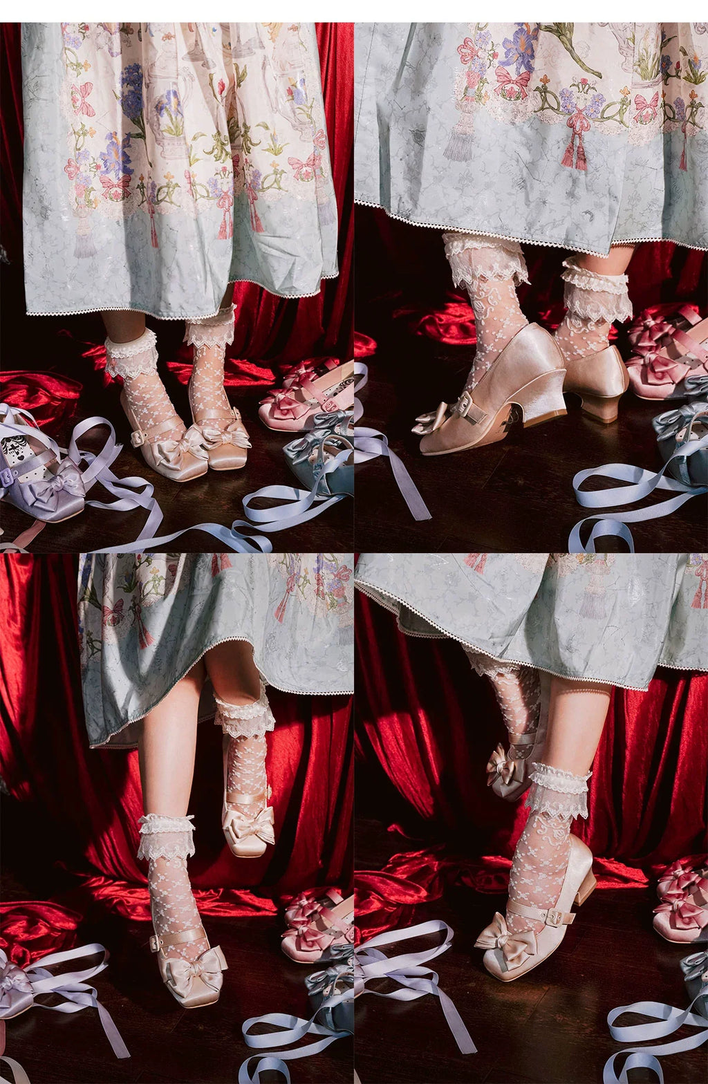 Sisi Elegant Satin Square-Toe Lolita Shoes - image 10