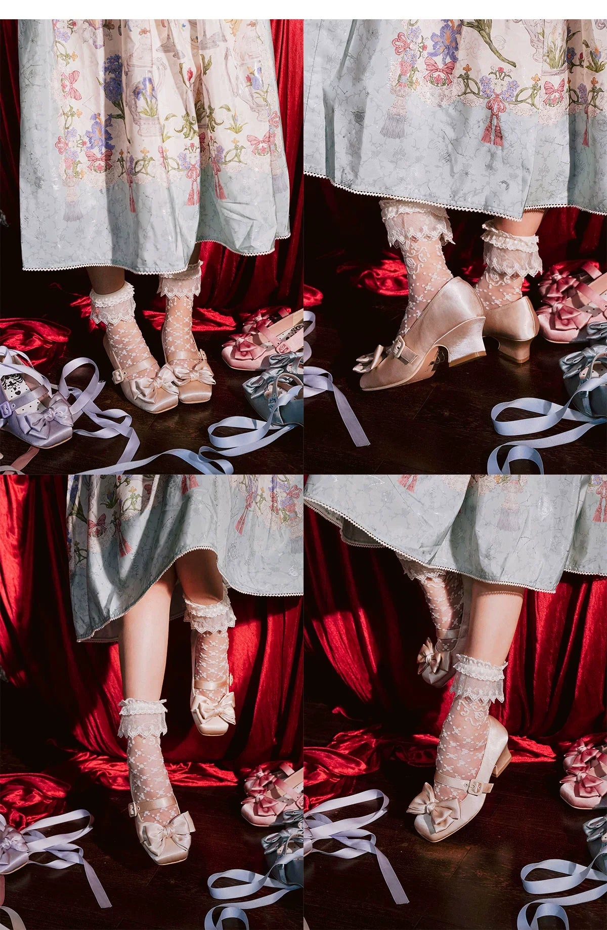 Sisi Elegant Satin Square-Toe Lolita Shoes - image 10