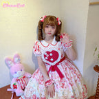 Cheese Cat - Sweet and Playful Strawberry Gingham Lace Cuffs - image 34