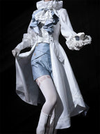Crumbling Skeleton - Ouji Lolita Fishbone Embroideried Vest & Pants Suits - image 13