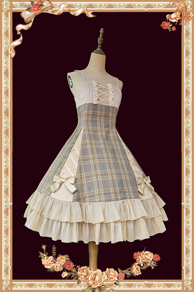 Memoirs of Backlight - Elegant Plaid Lolita JSK Dress - image 6