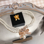 Pearl Chain Lace Bow Lolita Kawaii Necklace - image 10