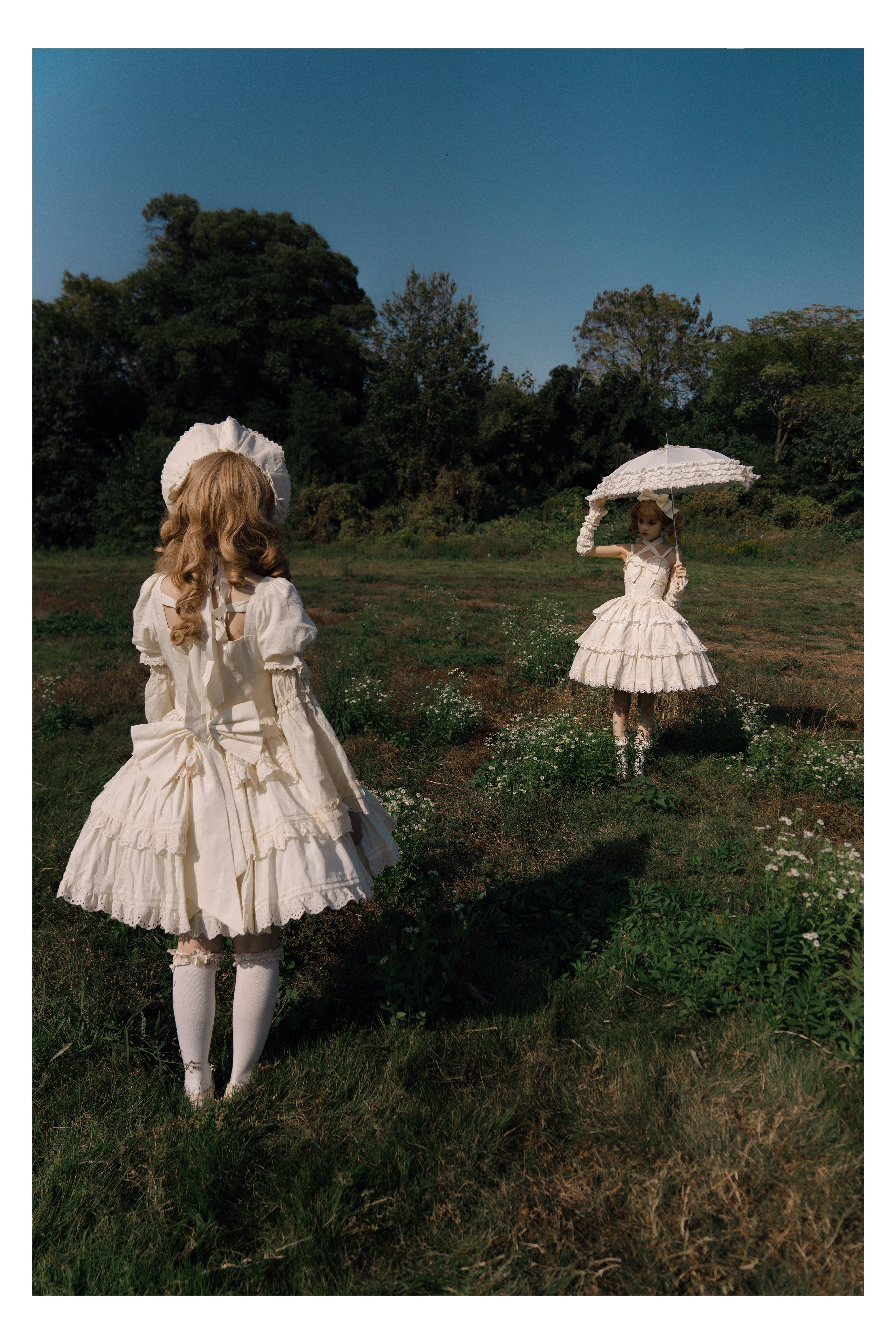 Miss Flora - Cotton Sweet Lolita Dress Set Doll-like OP and JSK - image 10