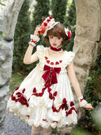 Strawberry Cream Cake White Sweet Lolita OP Set - image 7