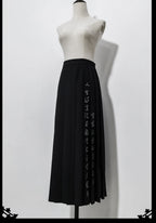 Pomegranate Note - Black Pleated Ouji Skirt - image 1