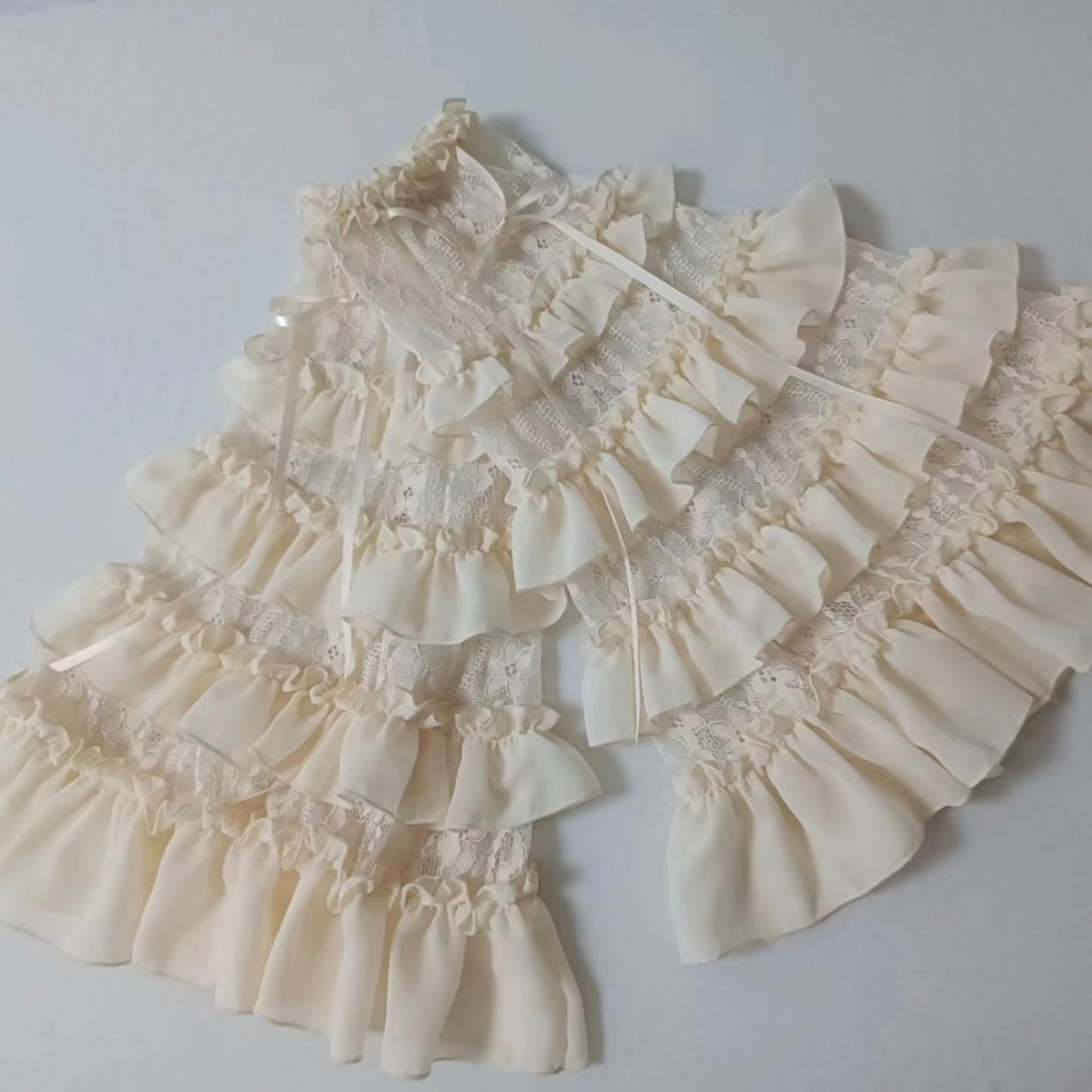 Elegant Lolita Hime Ruffled Chiffon Arm Sleeves - image 7