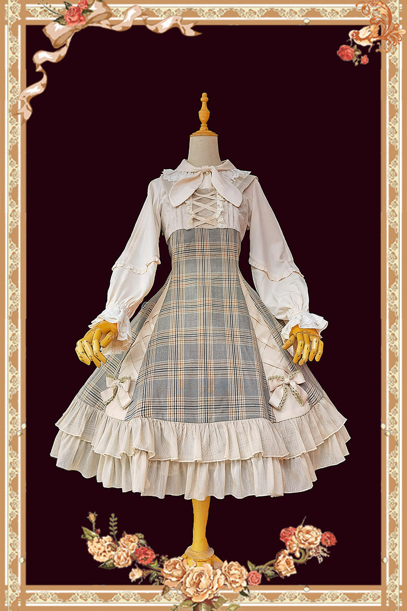 Memoirs of Backlight - Elegant Plaid Lolita JSK Dress - image 1