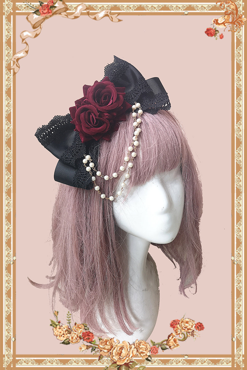 Elegant Lolita Flower Clip Headdress - image 2