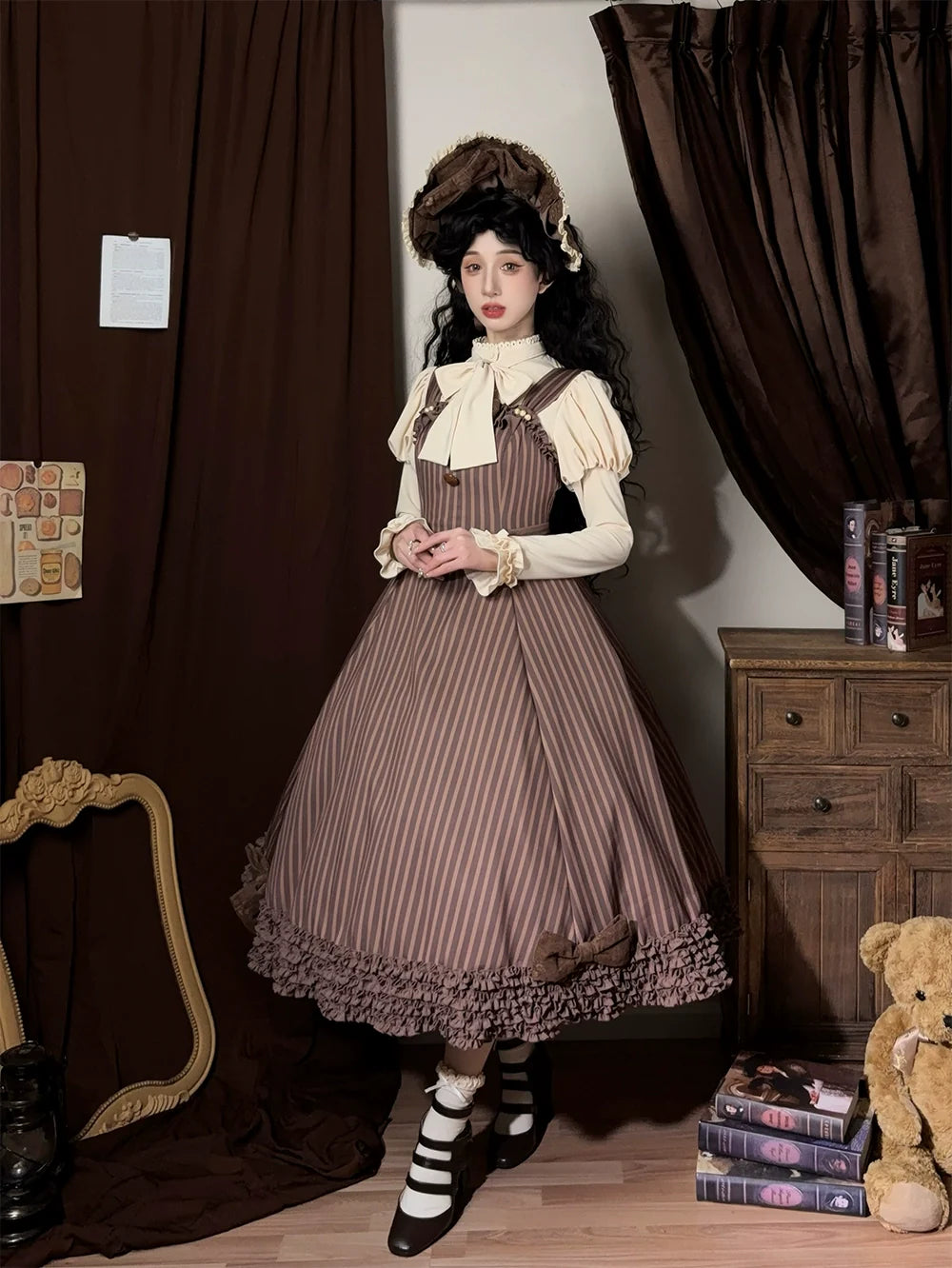 Classic Lolita JSK Customized Stripe Lolita Dress - image 21
