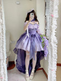 Midsummer Dream - Gradient Color Wedding Lolita JSK Dress Set, Fishbone Waist - image 5
