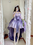 Midsummer Dream - Gradient Color Wedding Lolita JSK Dress Set, Fishbone Waist - image 5