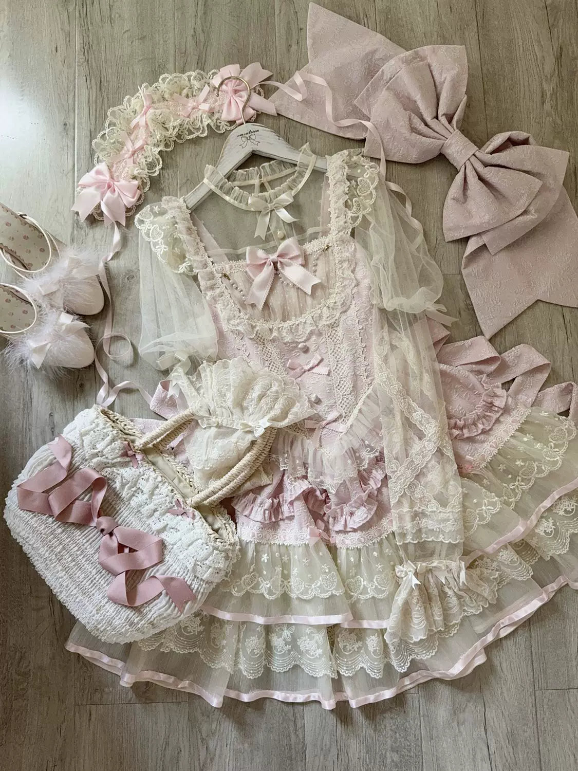 Ballet Dream - Sweet Lolita JSK Dress, Petal-like Layered Skirt - image 17