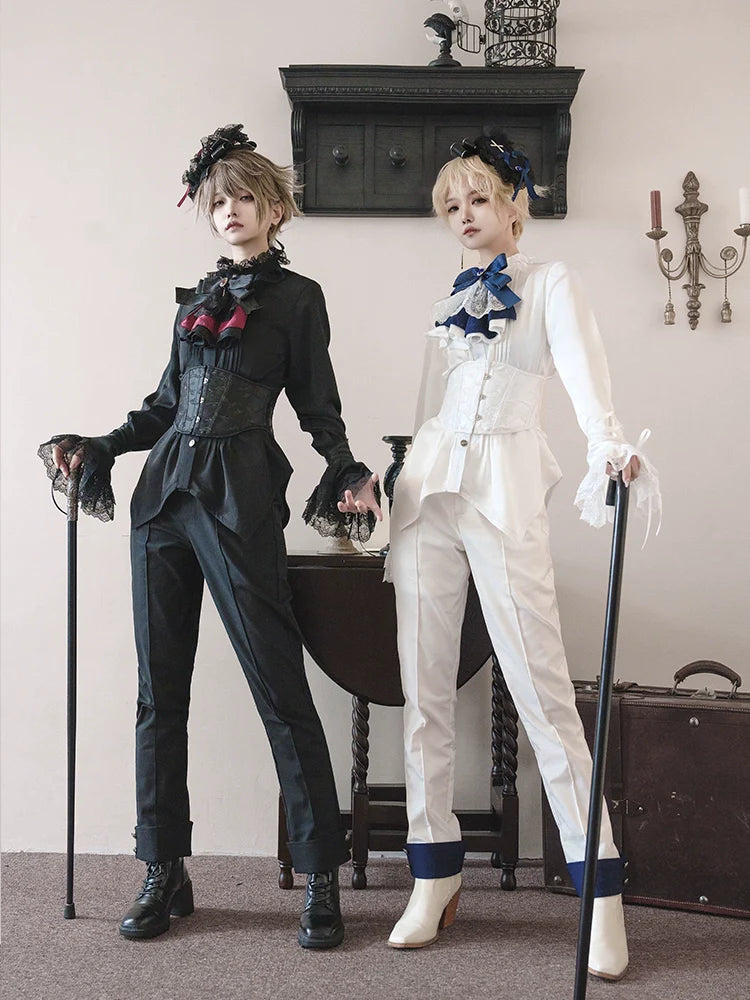 Coffin of Pilgrimage - Medieval European Ouji Lolita Shirt & Pants Suit - image 5