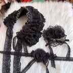 Elegant Lolita Rose Choker Handmade Headdress Set Multicolors - image 26