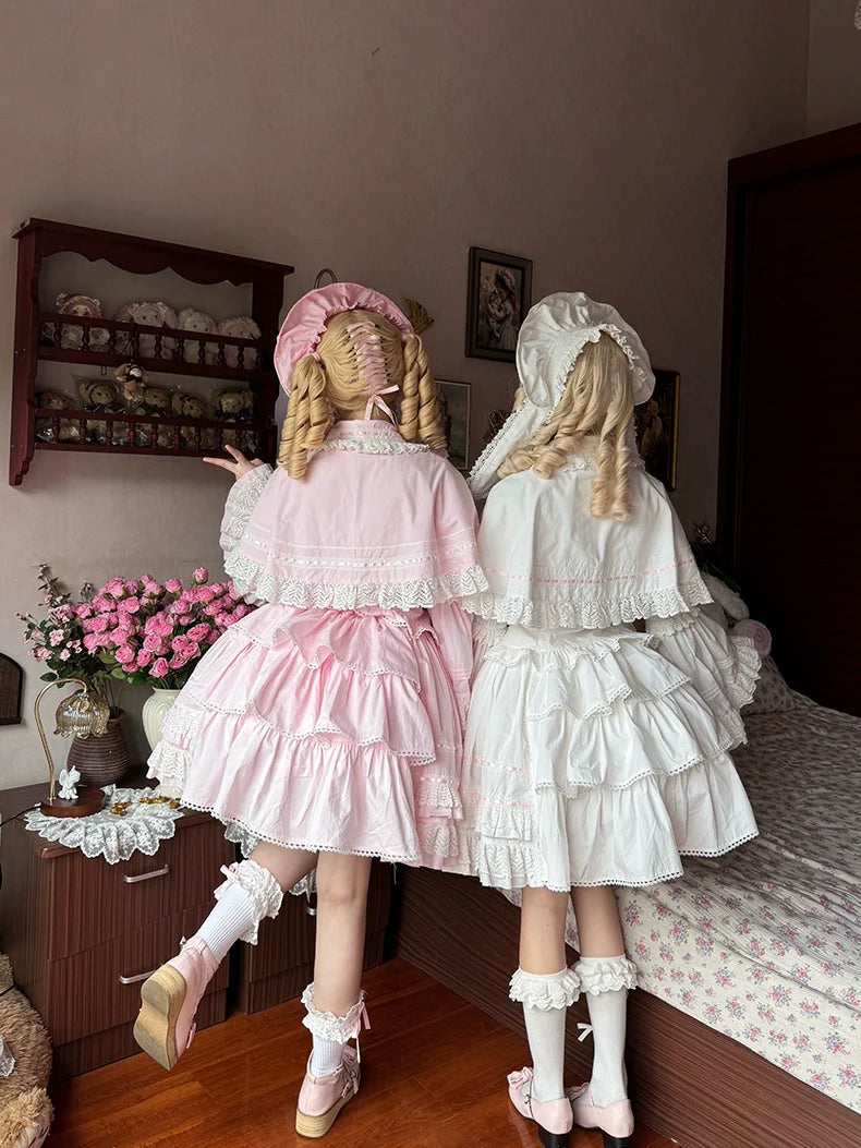 Praying Snowfall Old School Lolita Skirt Suit, Shirt and Cape - image 2