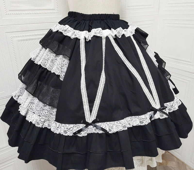 Japanese Old School Lolita Polka Dot Skirt - image 1
