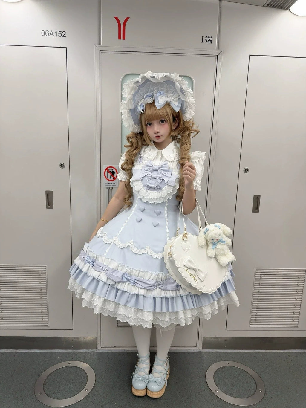 Cream Fondant Sweet Retro Six-Panel Lolita JSK and Accessories - image 16