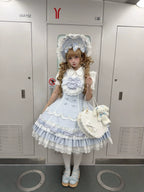 Cream Fondant Sweet Retro Six-Panel Lolita JSK and Accessories - image 16