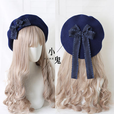 Sweet Bow Multicolors Lolita Wool Beret - image 17
