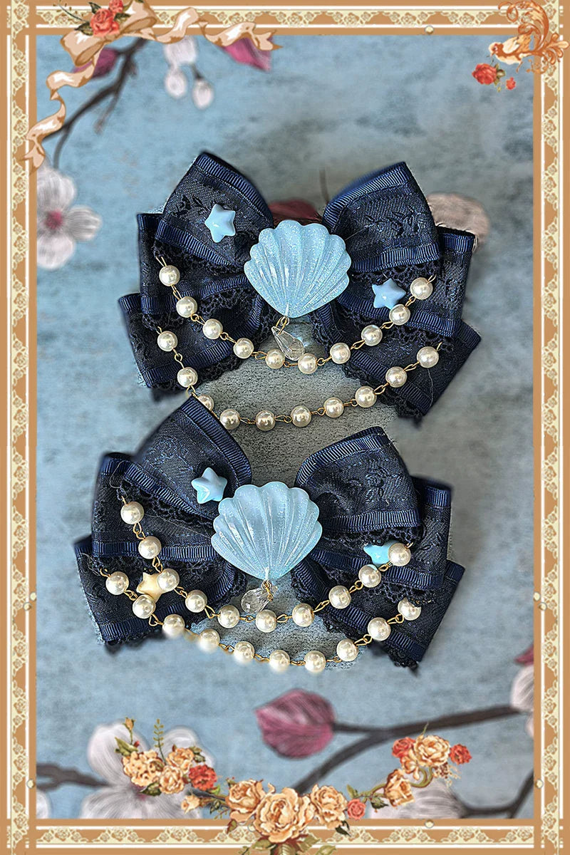 Sleepy Bear - Kawaii Lolita Bear and Star Printed Dress and Accessories - image 30