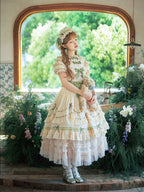 Lily of the Valley - Country Lolita OP Dress, Tiered Ruffles - image 1