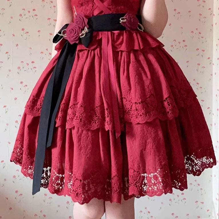 Forest Waltz - Classic Lolita Tiered Skirt Multi-layer Embroidered SK - image 37