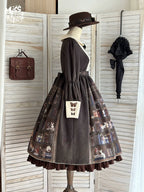 German Bookshelf - Classic Lolita OP Dress & Detachble Cape - image 29