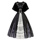 Silent Church - Gothic Lolita JSK Dress Printed Dress Thin Shawl Set - image 27