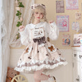 Pie Milk Cherry - Sweet Lolita Salopette and Blouse - image 1