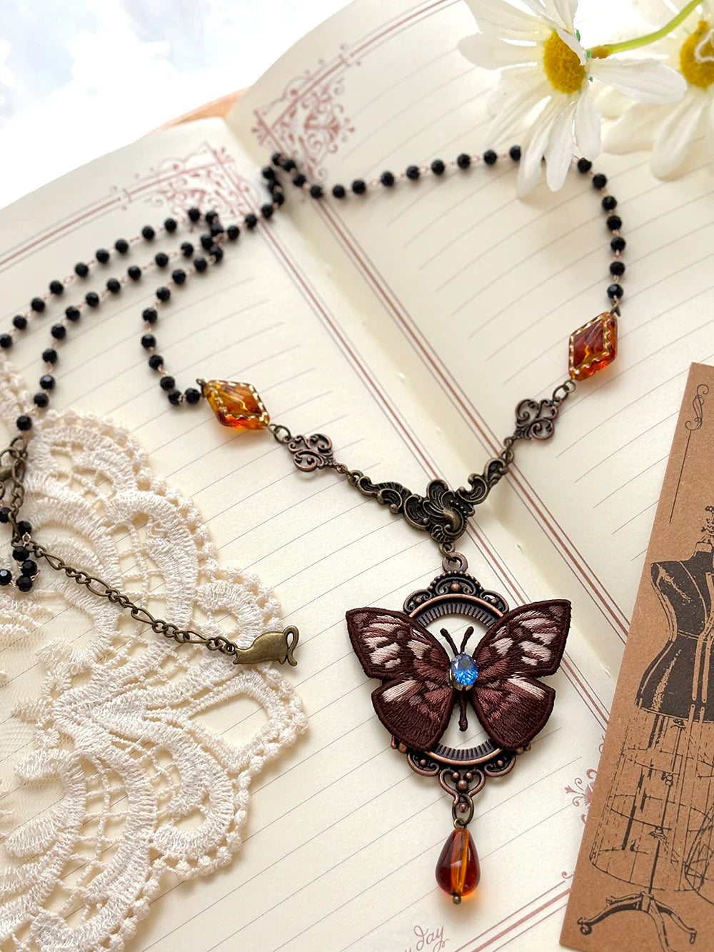 Classic Lolita Headdress, Socks, Necklace and Brooch Accessories - image 7