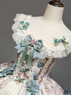 Antique Gem Fragrance Lolita Green JSK Dress Set - image 6