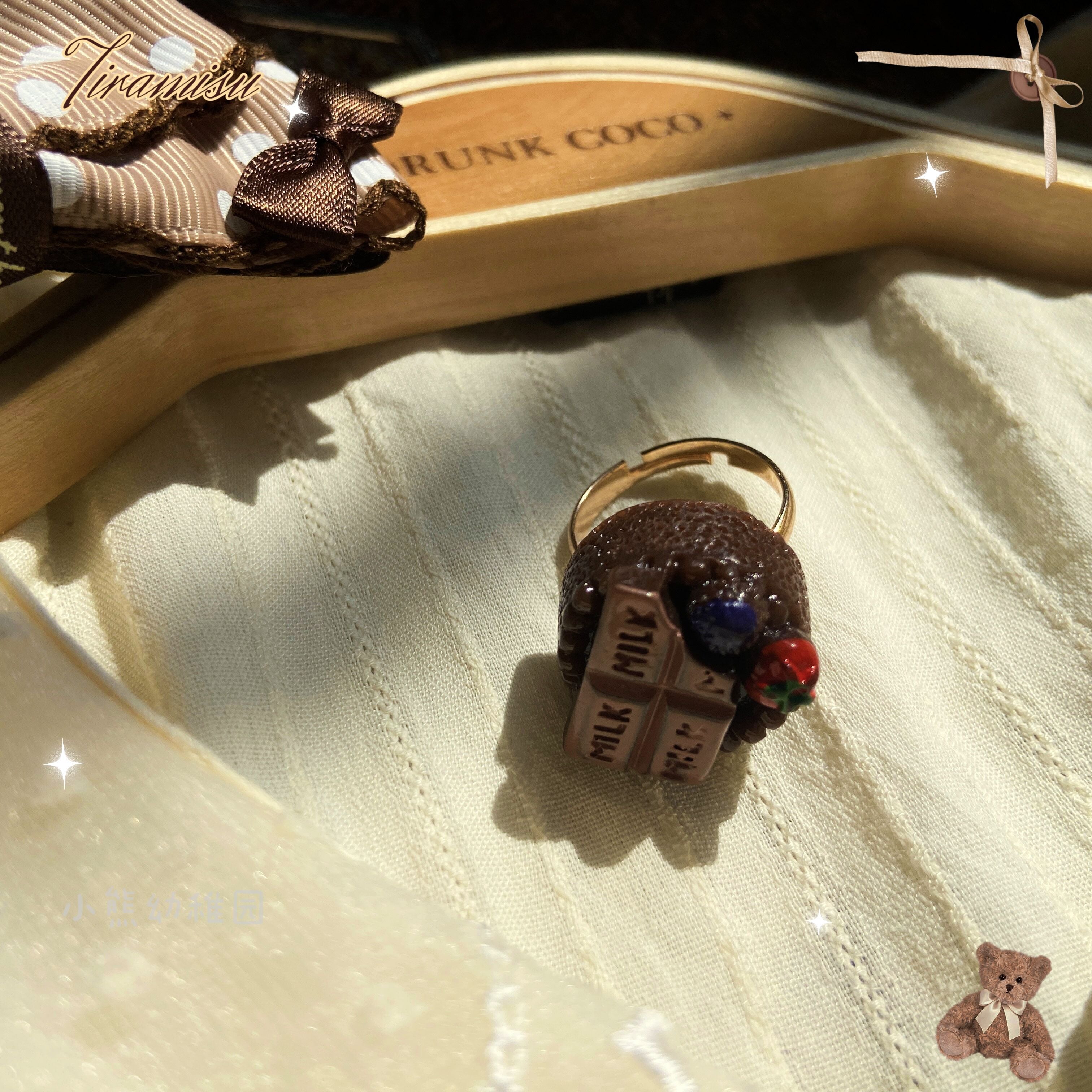 Augustina - Kawaii Lolita Chocolate Paired Brooch and Hair Clip - image 6