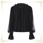 Eternal Treasure Voyage - Ouji Lolita Chiffon Blouse with Ruffles - image 4