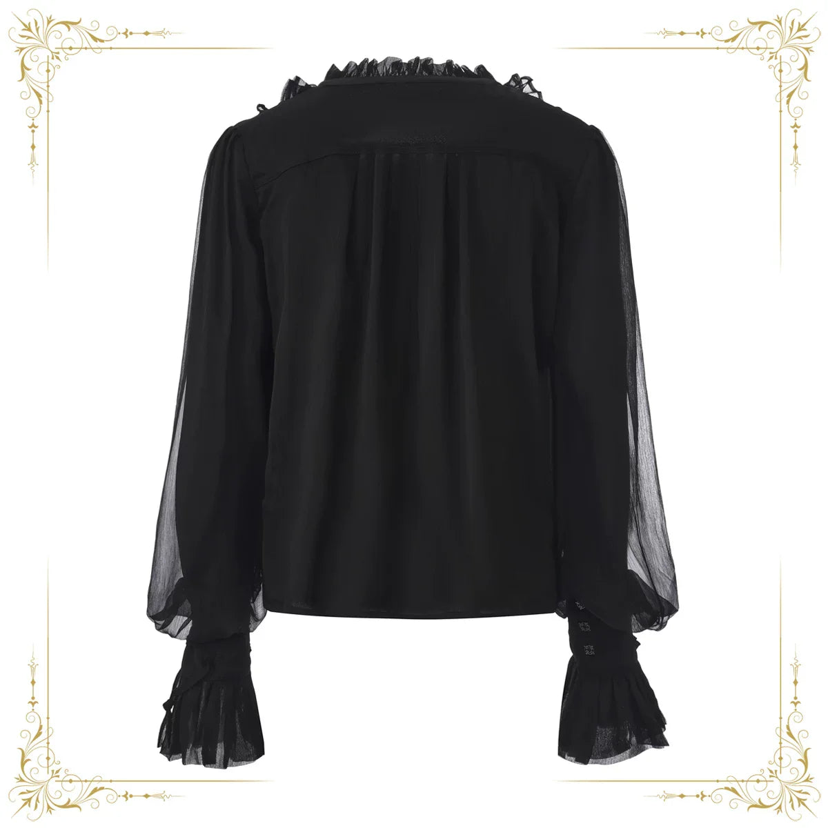 Eternal Treasure Voyage - Ouji Lolita Chiffon Blouse with Ruffles - image 4