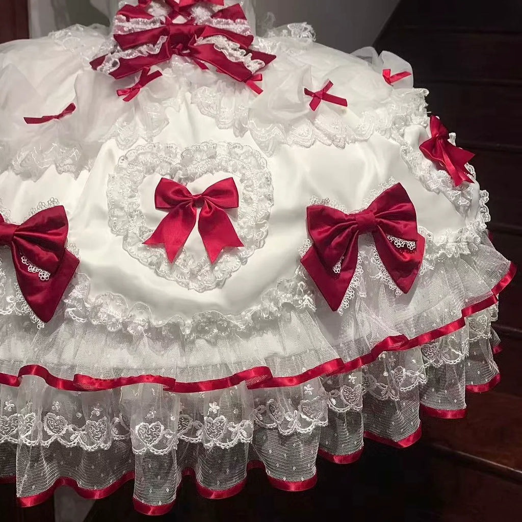 Velvet Sweetheart - Doll-like Sweet Lolita Jumper Dress, Bow Accents - image 22