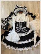 Otome Heart Cotton Old School Lolita JSK Dress Suit and Accessories - image 35