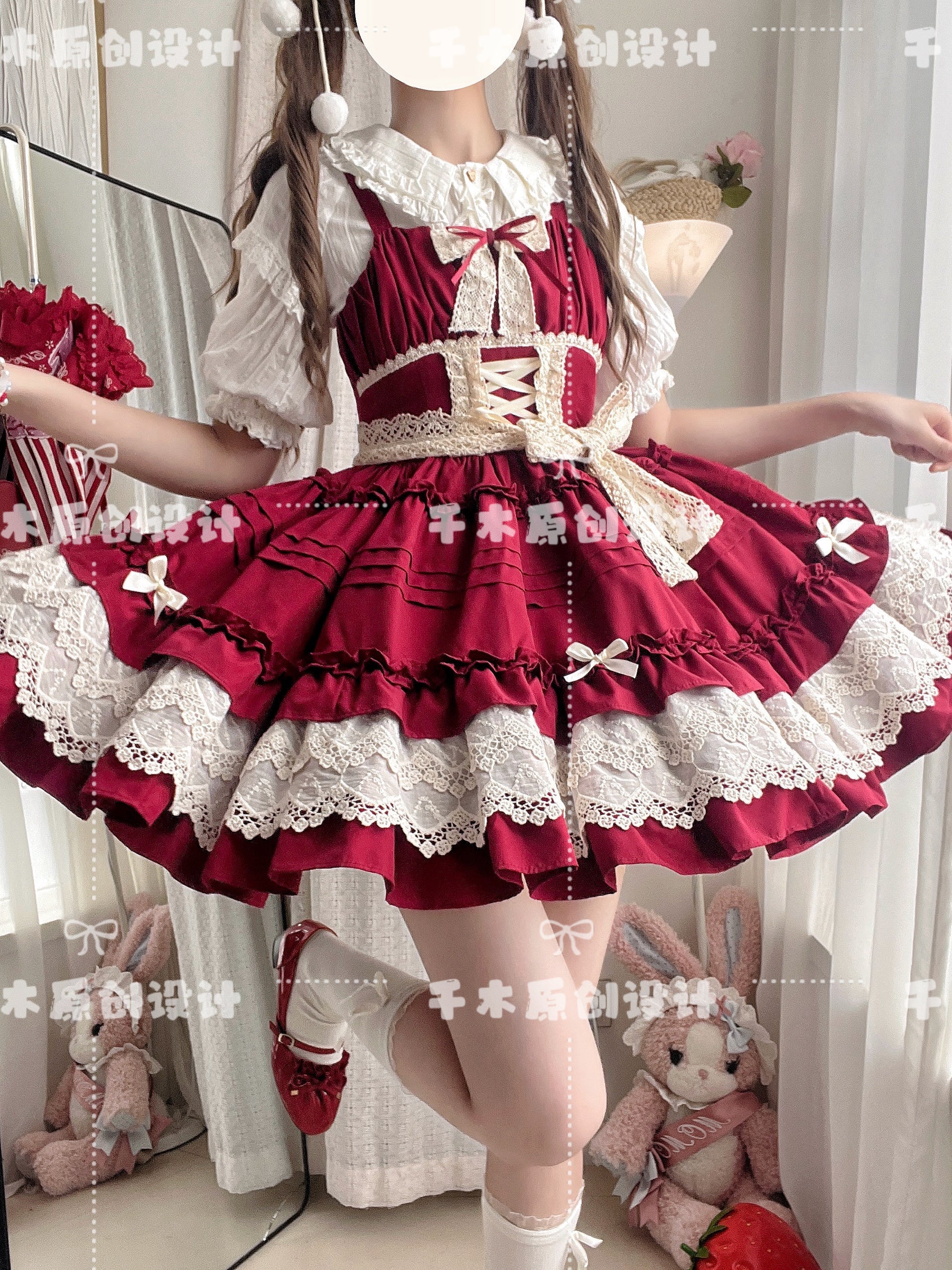 Vivian - Sweet Lolita JSK Doll Lolita Tiered Ruffles Dress - image 6