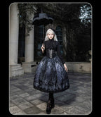 Bone-Eroded Butterfly - Gothic Lolita JSK & SK Set - image 33