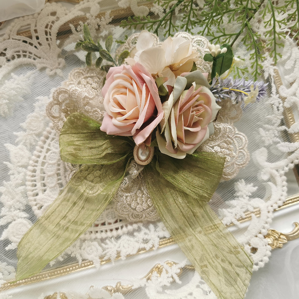 Sally's Garden - Lolita Flower Bow Lace Necklace - image 4
