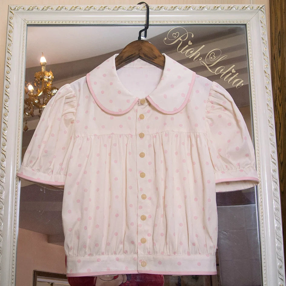 Starry Pudding Bear - Sweet Lolita JSK and Printed OP Dress - image 19