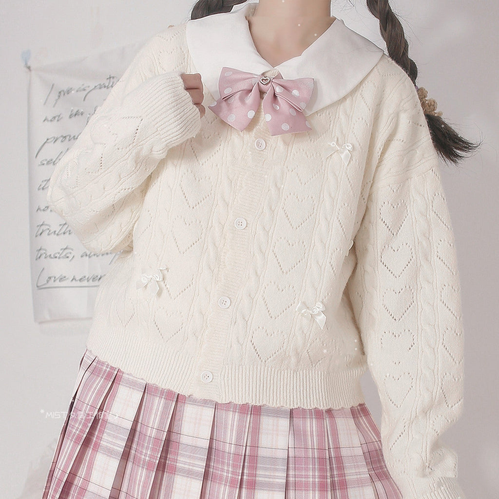 Hollow Out Long Sleeve Lolita Cardigan Multicolors - image 12